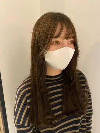 セミロング 頭皮につけないカラー /白髪ぼかし/実加永のヘアスタイル