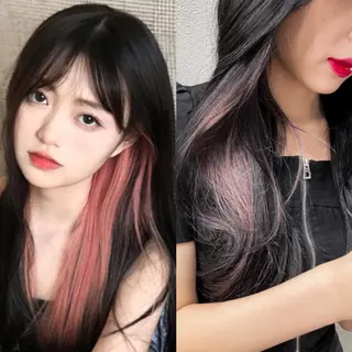 ロング ブリーチなし透明感カ ラー×韓国ヘア♡ヒデのヘアスタイル