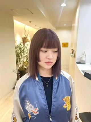 ミディアム カラー Kuku所属・つぼみ/パーマ ／レイヤー／ボブのヘアスタイル