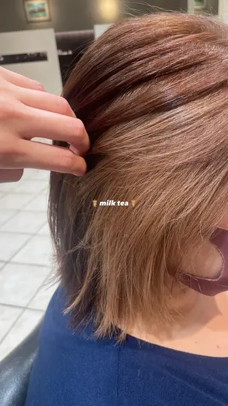 カラー 🩵RIKO🩵 透明感カラー🫧のヘアスタイル