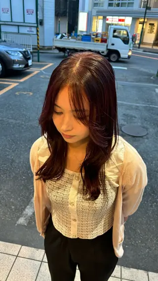 セミロング 🎀ハイトーン/ 艶カラー/夕月🎀のヘアスタイル