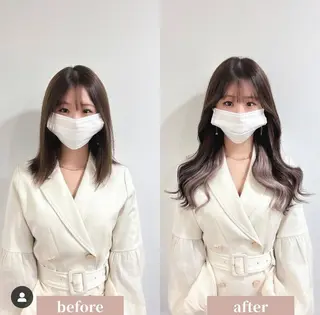 ロング カラー 💎エクステ専門店 BIZE梅田🇰🇷のヘアスタイル