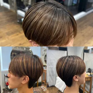 ショート メンズ 髪質改善/縮毛矯正/ 超高濃度水素ケアのヘアスタイル