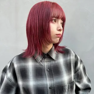 ミディアム カラー FBeauty 青山店所属・パーマ特化美容師 表参道のヘアスタイル