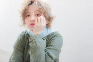 ショート カラー パーマ Lehm所属・表参道/さあ や/大人ナチュラルのヘアスタイル