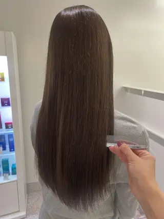 ロング カラー パーマ ヘアアレンジ メンズ 透明感カラー／ 新潟万代/池野里衣のヘアスタイル