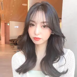 セミロング 韓国くびれレイヤー 🇰🇷はづきのヘアスタイル