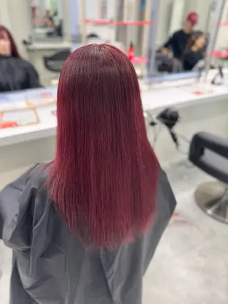 ロング カラー 透けるやわらか艶髪♡ ナチュラルストレートのヘアスタイル