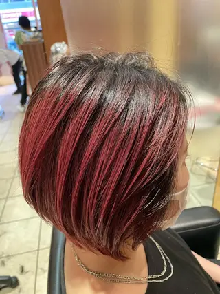 ショート カラー NINE+/代表 ブリーチ特化型サロンのヘアスタイル