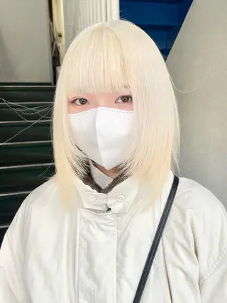 ミディアム カラー パーマ ヘアアレンジ メンズ ハイトーン/レイヤー 🌸さくらのヘアスタイル