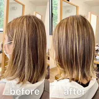 ミディアム パーマ KIZU 髪質改善 オカルト怪談のヘアスタイル