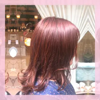 ミディアム カラー plum.所属・🍒前川 🍒のヘアスタイル
