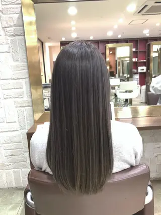 ロング カラー たなか りなのヘアスタイル