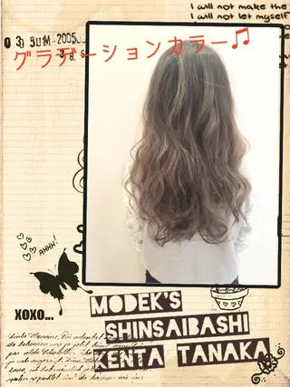 ロング カラー lafith hair dope所属・[外国人風カラー] 店長 田中健太のヘアスタイル