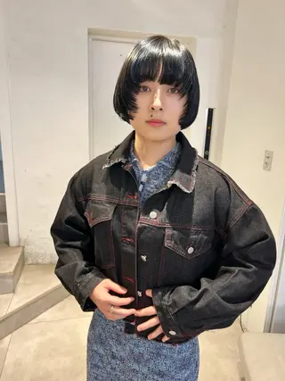 ショート カラー 顔周りカット/透明感 カラー✂️MEIのヘアスタイル