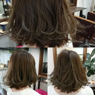カラー ヘアアレンジ パーマ ミディアム 鈴木 隆広のヘアスタイル