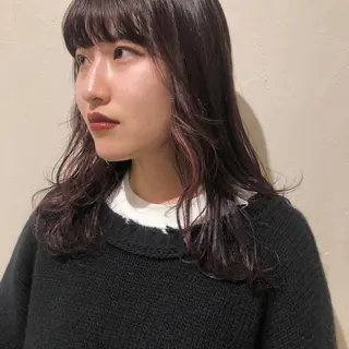 セミロング レイヤーカット/ 透明感カラーmikuのヘアスタイル
