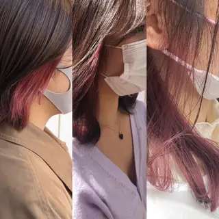 セミロング カラー 細沼 葵のヘアスタイル