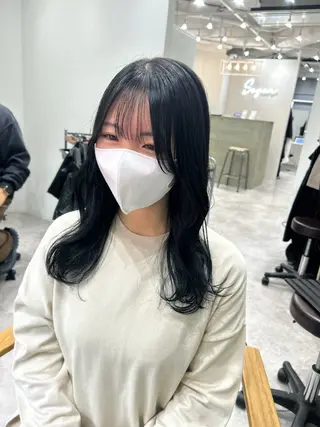 セミロング カラー ヘアアレンジ ボブ /ニュアンス/ satomi🧸💖のヘアスタイル