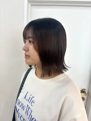 ミディアム 🌻【暖色カラー】 kanon🐣のヘアスタイル