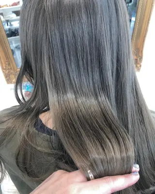 ミディアム カラー ba_boo 福岡店のヘアスタイル