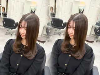 ロング 🩵透明感カラー × とぅるん艶感🫧猿渡のヘアスタイル