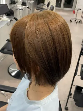 ミディアム カラー 🌊海外ハイライト リタッチ/グレー系のヘアスタイル