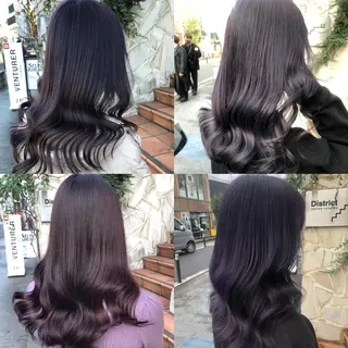 ロング カラー ヘアアレンジ メンズ キッズ 💟Chloe原宿店 🩶ハイトーンのヘアスタイル
