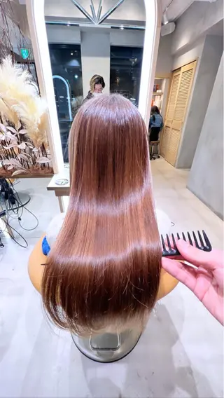 ミディアム ブリーチしたのに 色持ち1.5ヶ月のヘアスタイル