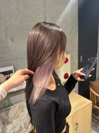 セミロング ︎🤎W color MIYU‎🤎のヘアスタイル