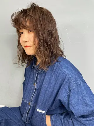 ミディアム パーマ oceano🌎小林 穂乃花のヘアスタイル