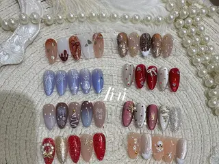 ネイル ネイルサロンAiri 長さ出し·シンプルのネイルデザイン