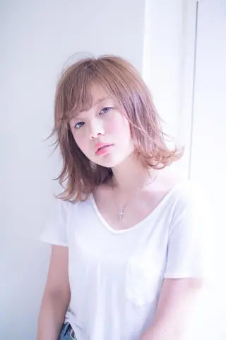 ミディアム カラー 艶髪/縮毛矯正 /髪質改善千田大地のヘアスタイル