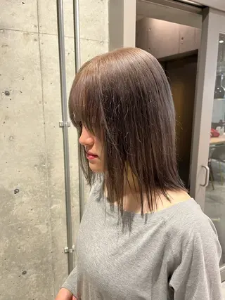 セミロング カラー ヘアアレンジ 透明感カラー・ボブ リクト📸のヘアスタイル