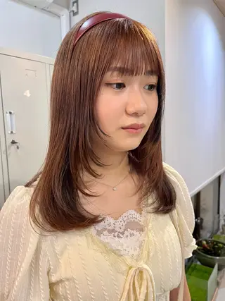 ロング カラー ブリーチなしカラー ダブルカラーエクステのヘアスタイル