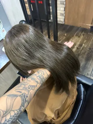 セミロング カラー メンズカット/パーマ 艶カラーTAIGA︎のヘアスタイル