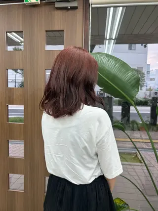 ミディアム ダブルカラー/韓国 ヘア/さわのあかねのヘアスタイル