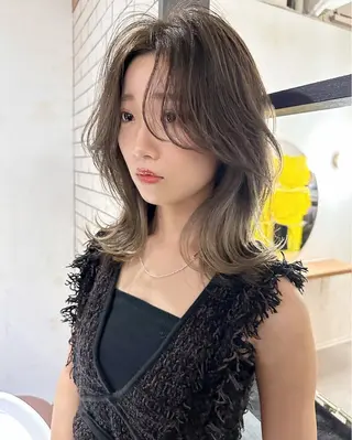 ロング 京都レイヤーカット/ 縮毛矯正/羽柴りくのマツエク・マツパデザイン