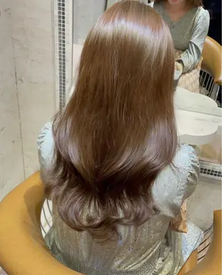 ロング 透明感カラー/カット 髪質改善/森栄範のヘアスタイル