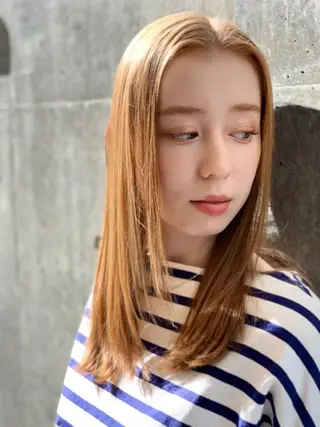 セミロング カラー I-CON所属・髪質改善/美髪のプ口 中島みきのヘアスタイル