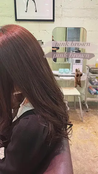 ロング カラー PiED DE POULE POCHE所属・酒井 陽南乃のヘアスタイル