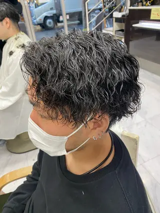 パーマ メンズ 🌴パーマオタク🌴 長谷川　諒佑🌈のヘアスタイル