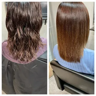 ミディアム ショートボブ縮毛矯正 髪質改善のプロ山道潤のヘアスタイル