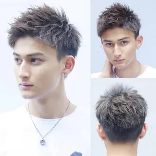 ショート パーマ メンズ [無料カットモデル] 田野　将汰のヘアスタイル
