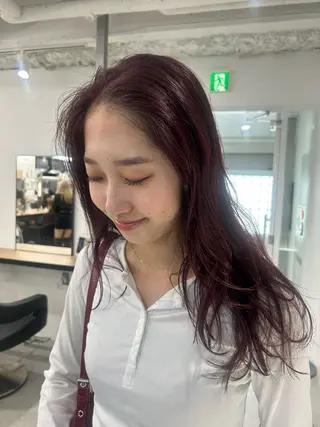 ロング カラー 愛結 暖色カラー🎀🩰のヘアスタイル