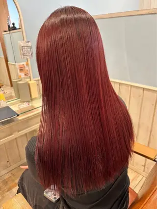 ロング カラー 💎耳ツボ 暖色カラーしおり💎のヘアスタイル