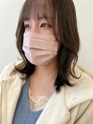 ミディアム カラー 似合わせ.ﾍｱｾｯﾄ 得意🌹井上美沙のヘアスタイル