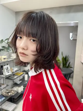 ミディアム ロングウルフ🤍渋谷 🤍Mizukiのヘアスタイル