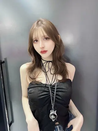 セミロング 韓国/縮毛矯正/ カンタのヘアスタイル