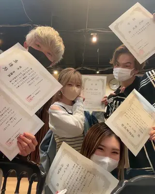 ミディアム カラー パーマ 髪質改善/ブリーチ 田代 龍我のヘアスタイル